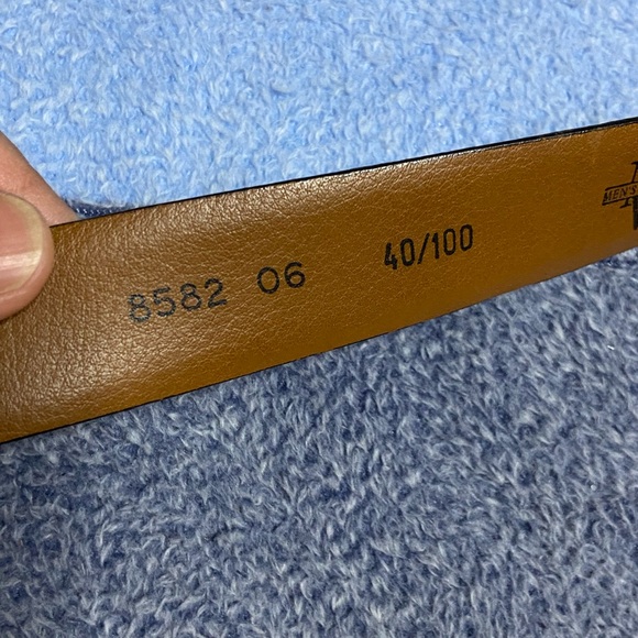 MEN’S WEARHOUSE Chestnut Brown Leather Belt - Picture 3 of 6